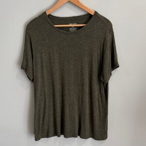 Nine West Soft Spun Olive Green Top